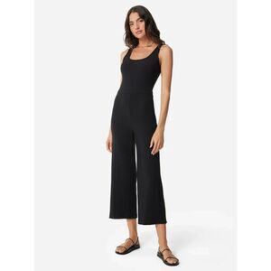 MATE the Label Tencel Rib Jumpsuit in Jet Black